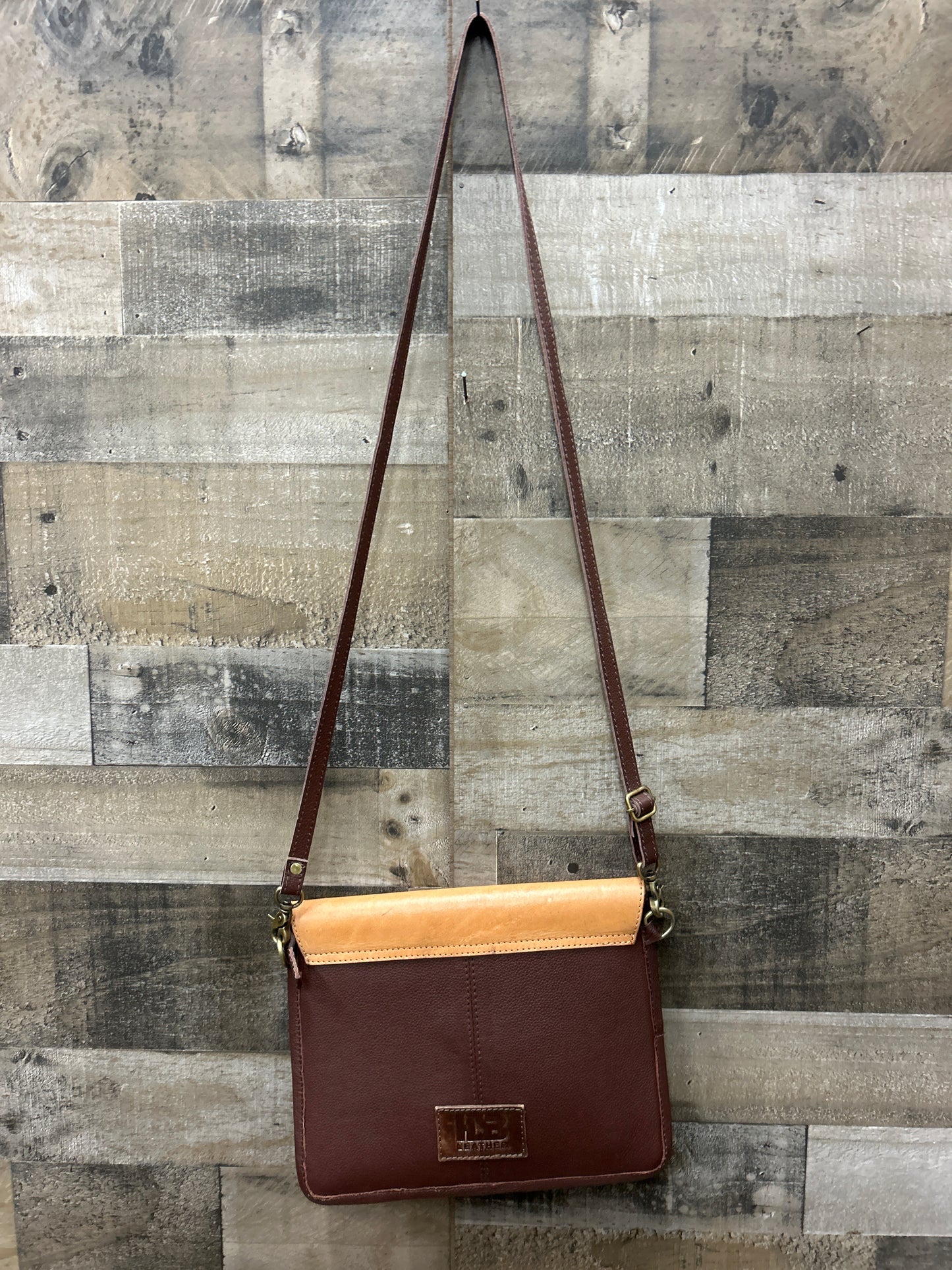 100% Leather With Cowhide Purse 9x11