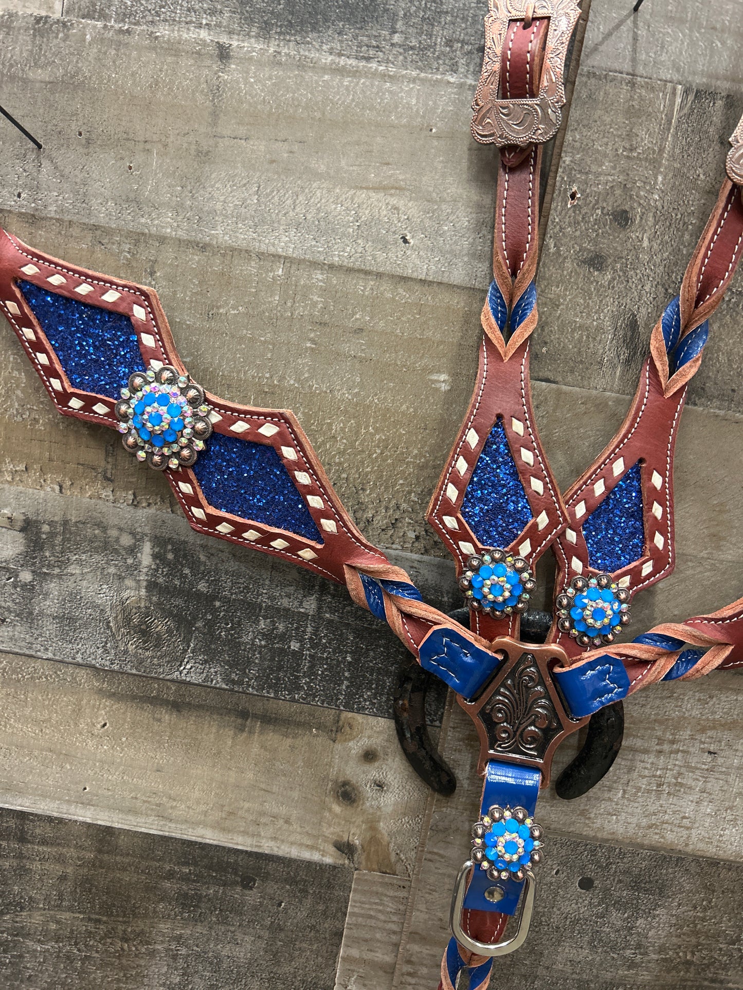 Latigo Leather Tack Set With Glitter