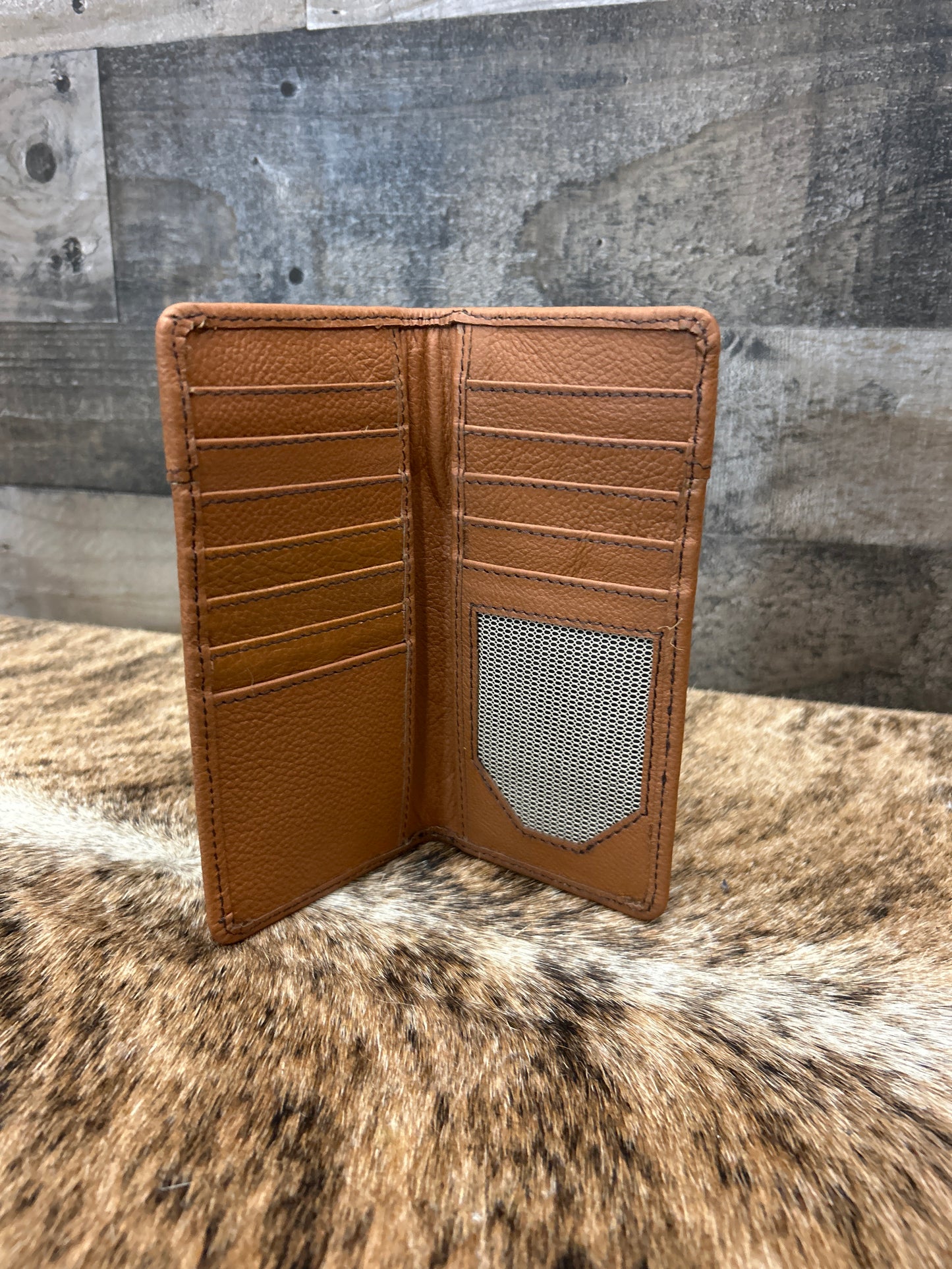 100% Leather With Cowhide 3x7 Wallet