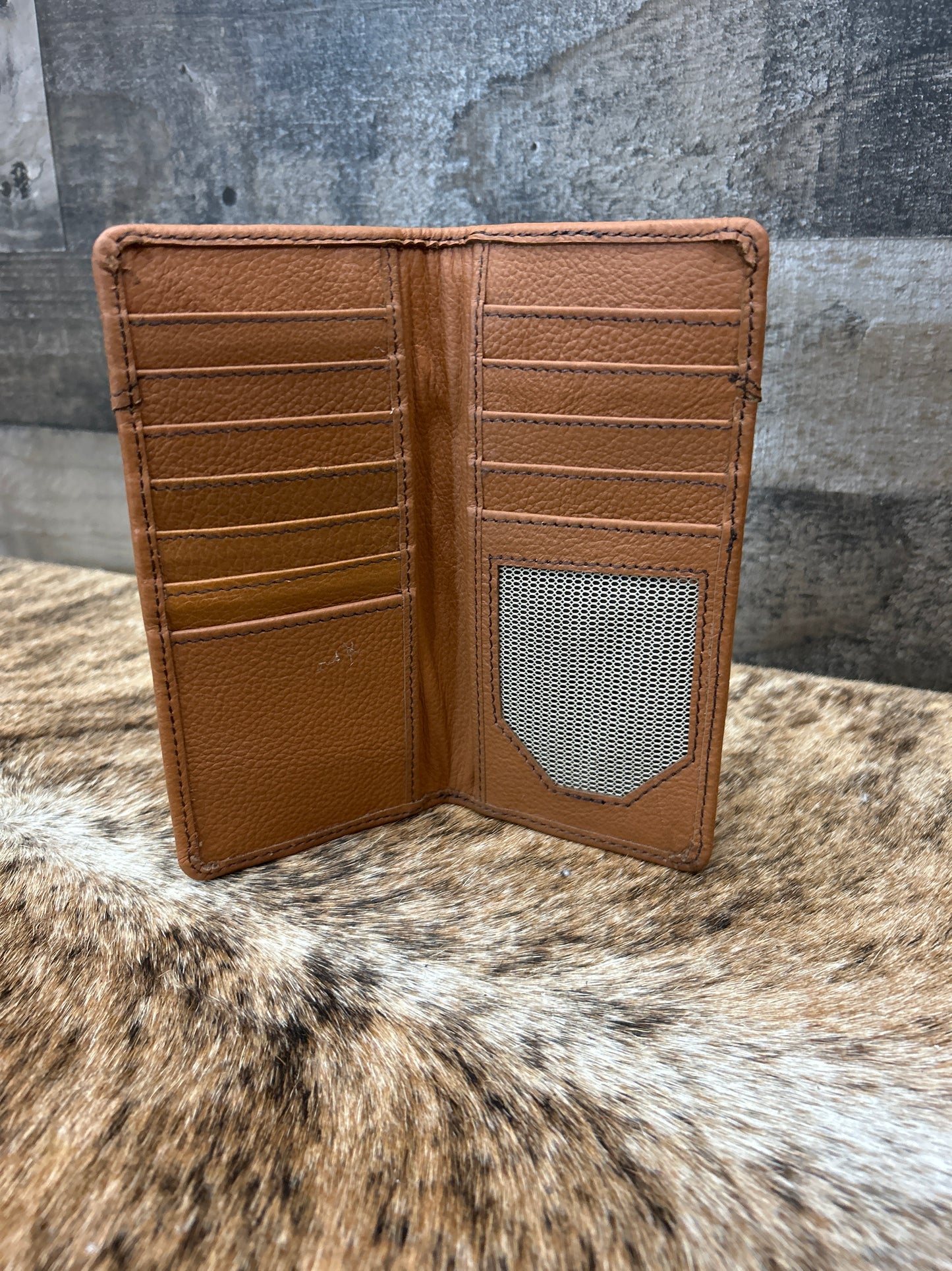 100% Leather With Cowhide 3x7 Wallet