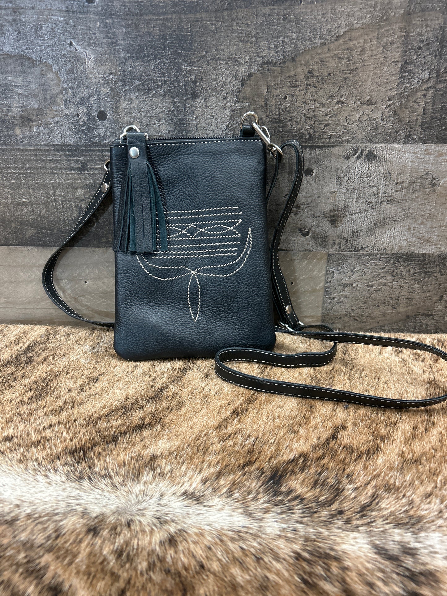 100% Leather 5x8 Crossbody