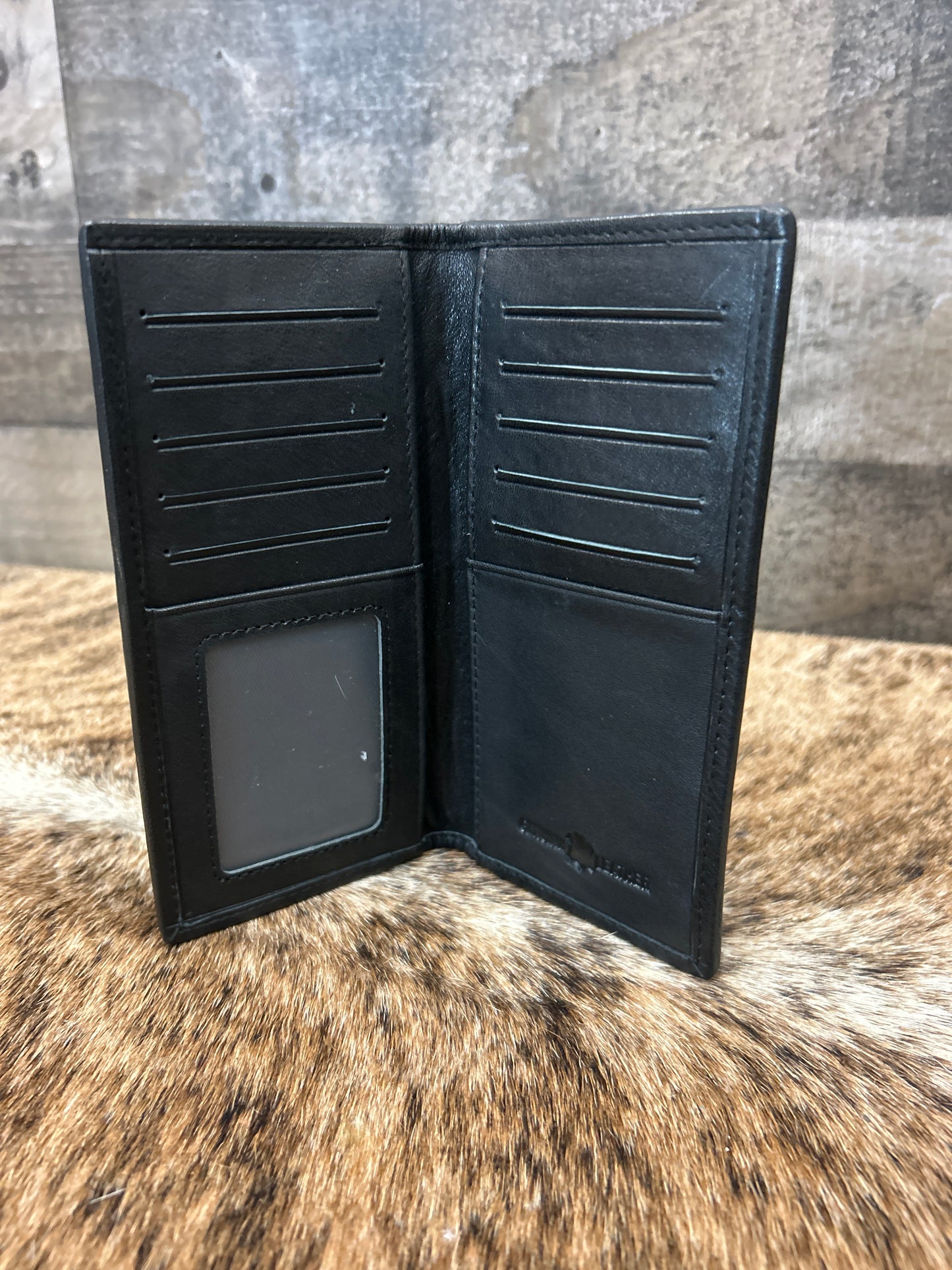 100% Leather With Cowhide 3x7 Wallet