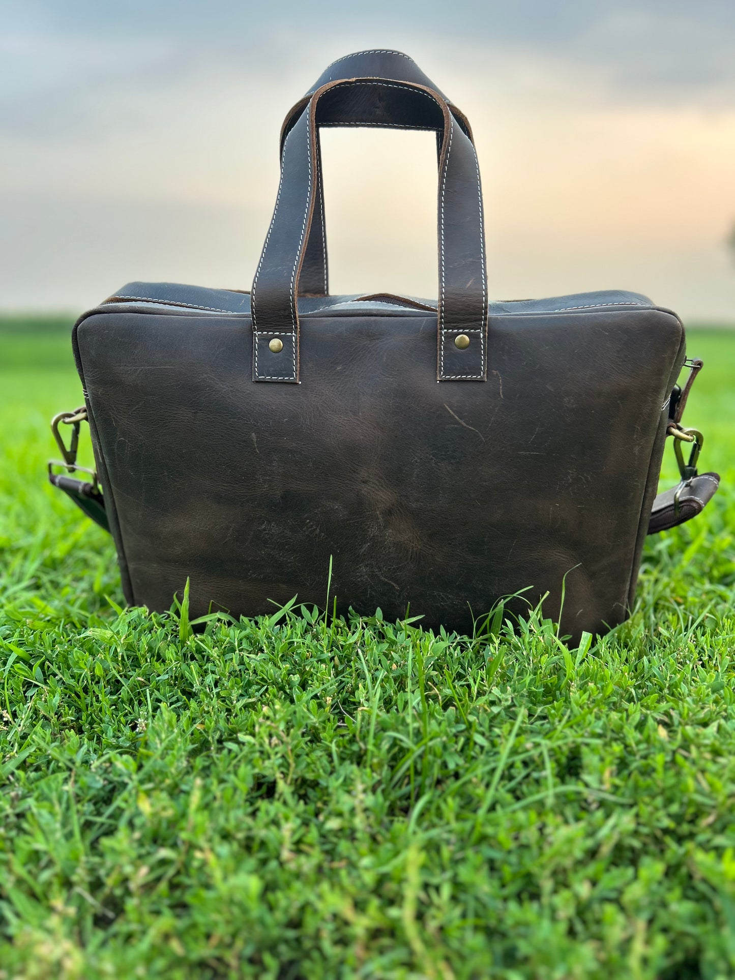 The Business Briefcase Traveler 16x12x3 With Two 7x7 Front Pockets