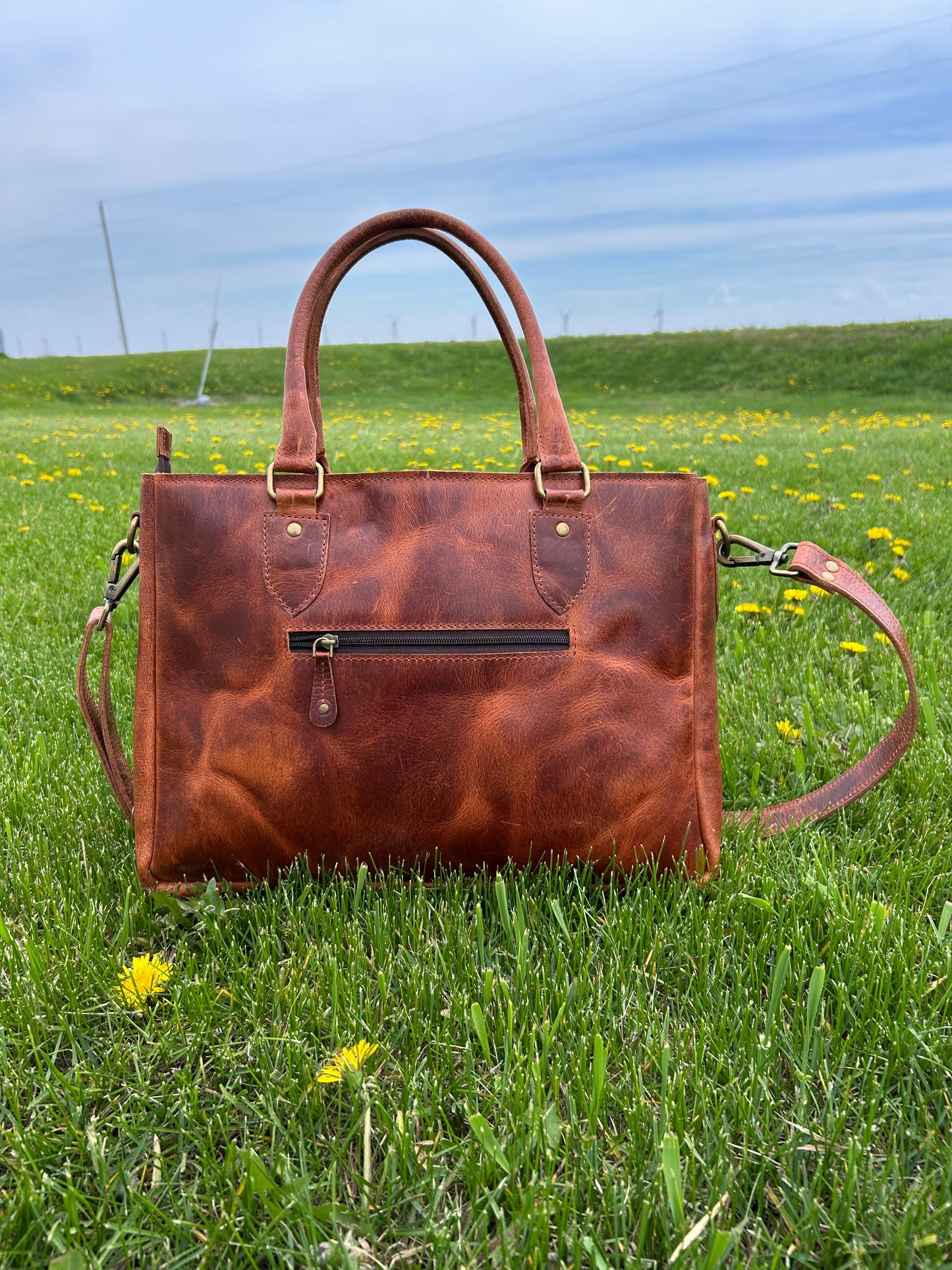 100% Genuine Buffalo Leather Purse 11x14x3 With Real Cowhide ✳️Free Shipping ✳️