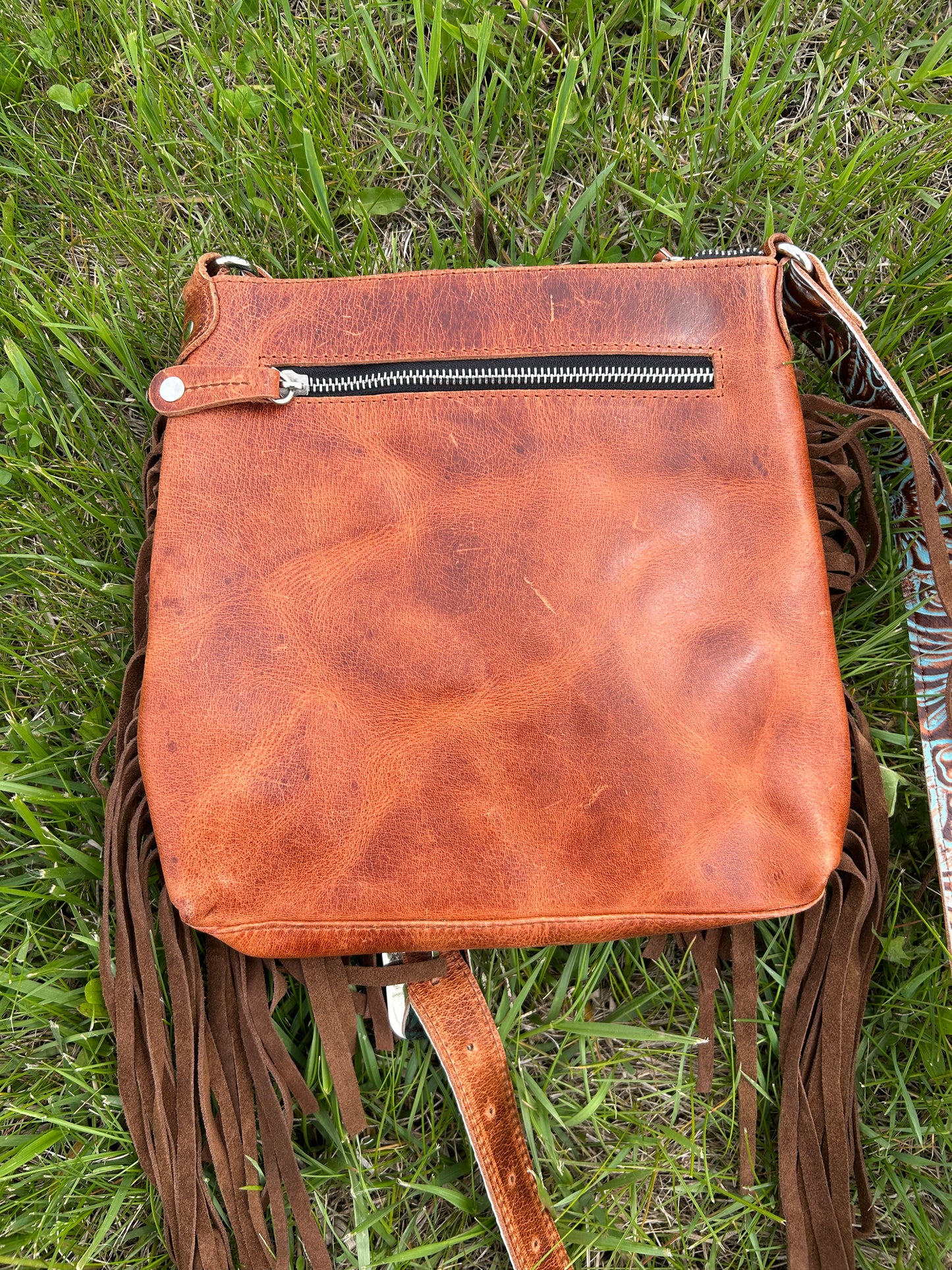 100% Genuine Leather Crossbody Purse With Real Cowhide 10x10x2 ✳️Free Shipping ✳️