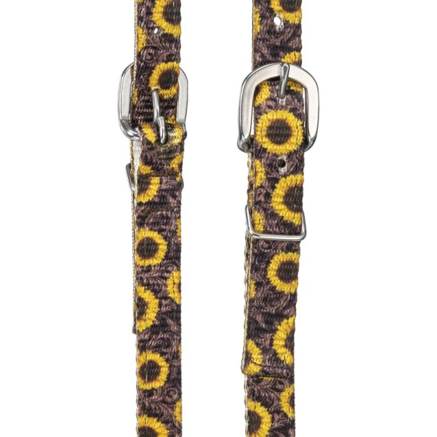 SUNFLOWER TOOLED NYLON EAR HEADSTALL