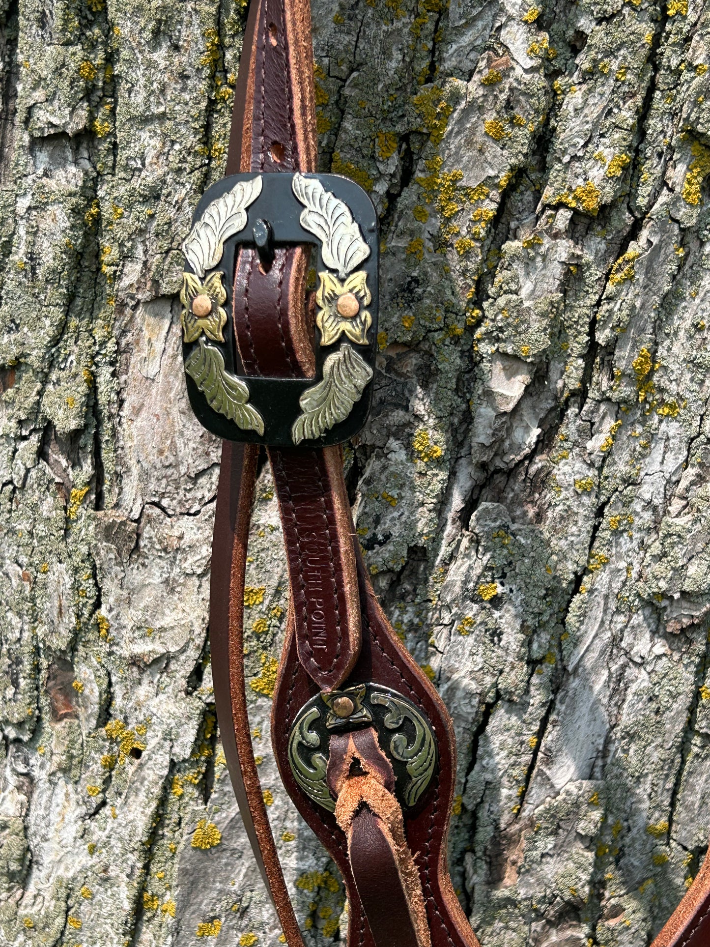 Cob Size South Point Headstall With German Silver Hardware