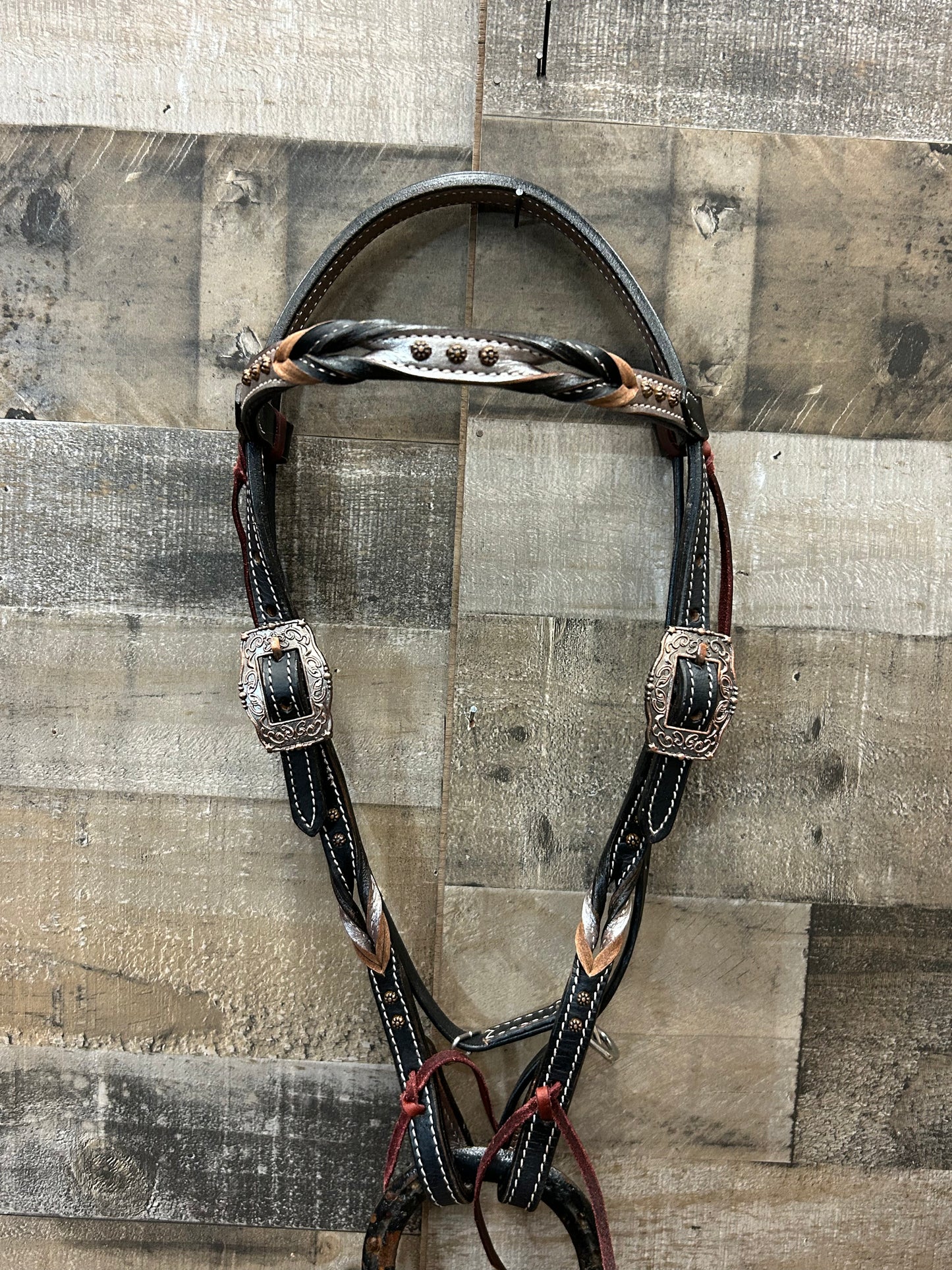 Classic Headstall By South Point Black Leather With Silver