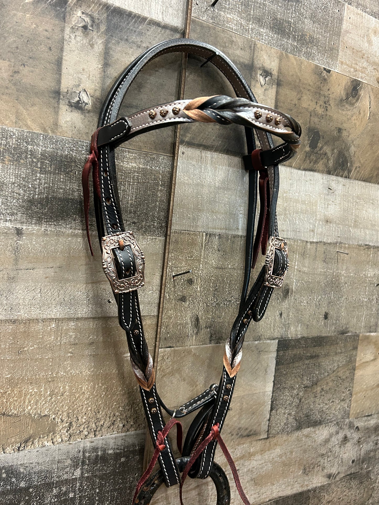 Classic Headstall By South Point Black Leather With Silver
