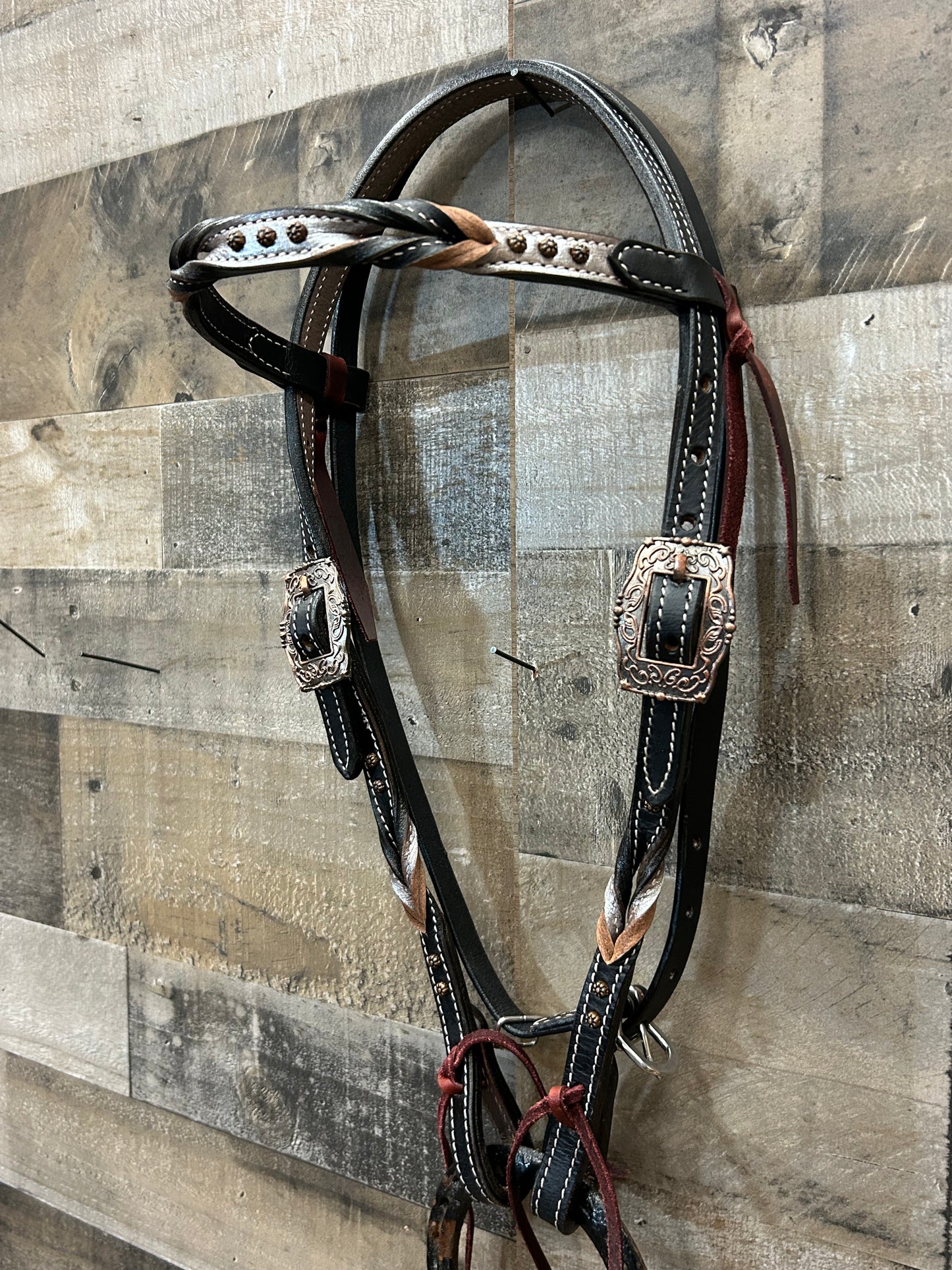 Classic Headstall By South Point Black Leather With Silver