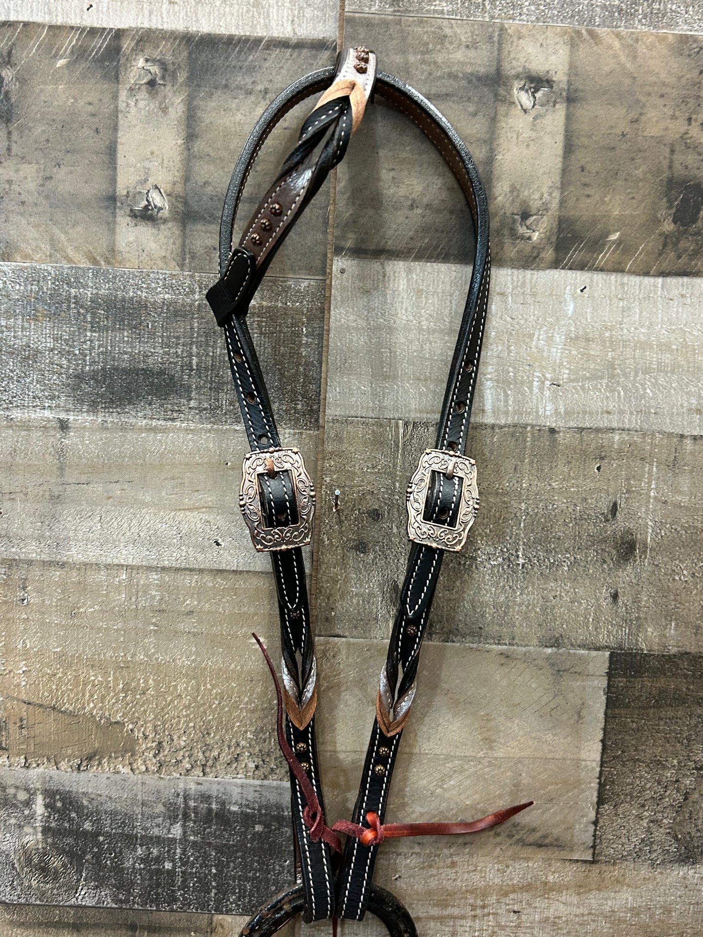 Classic Headstall By South Point Black Leather With Silver
