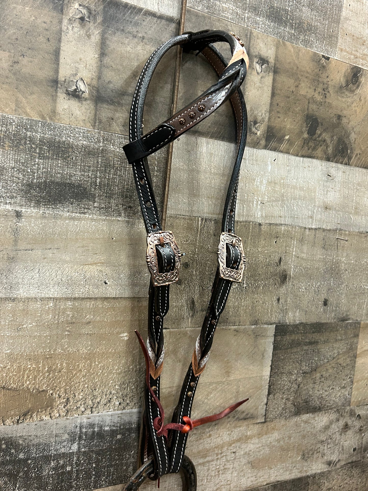 Classic Headstall By South Point Black Leather With Silver