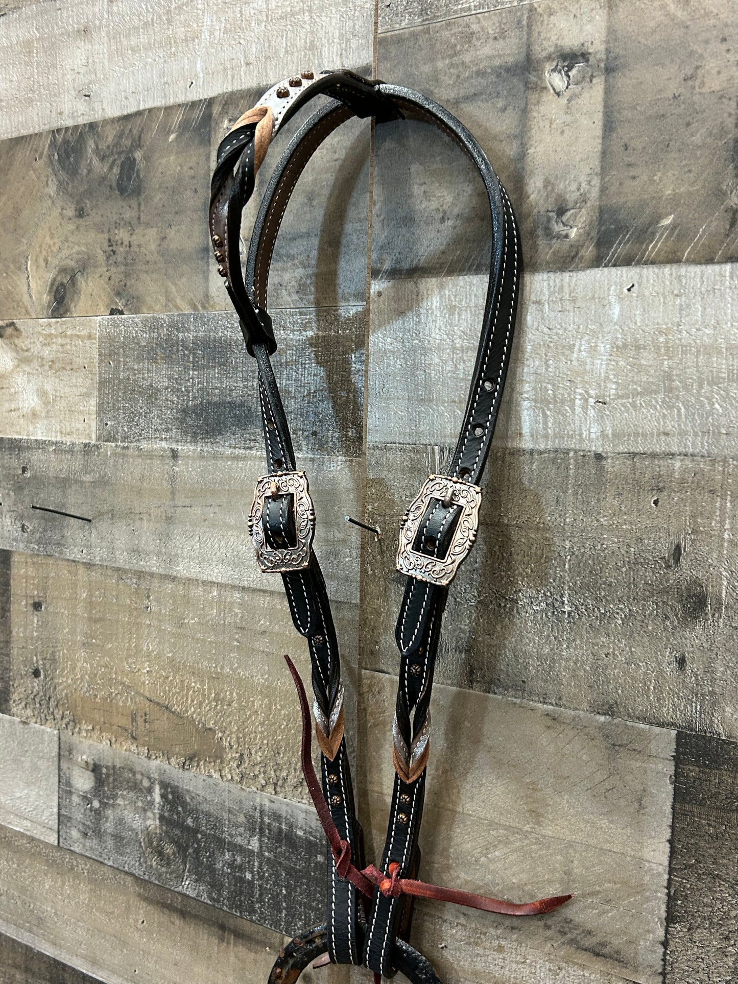 Classic Headstall By South Point Black Leather With Silver