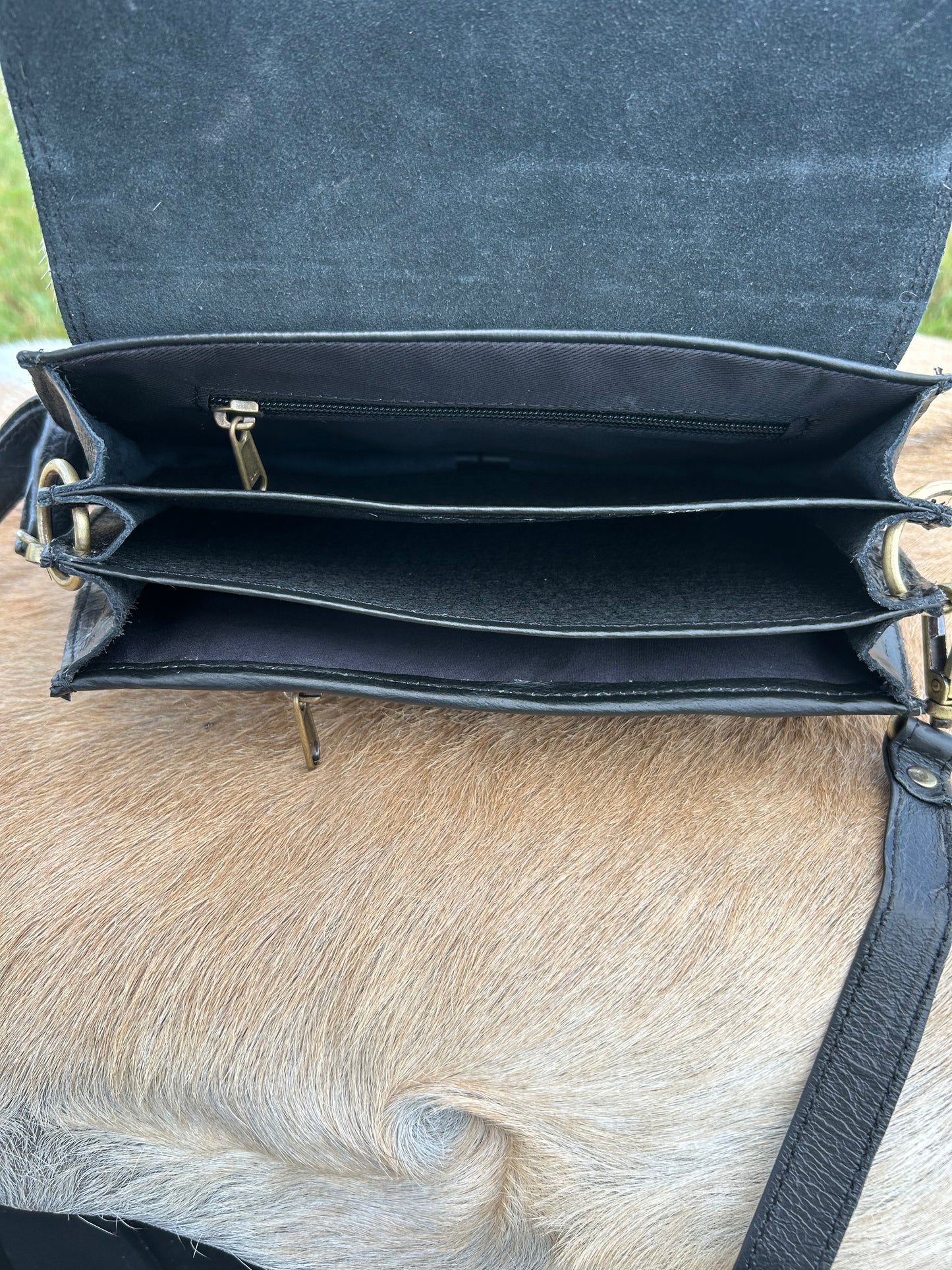 Leather Crossbody with Hair On Hide βοΈ Free Shipping βοΈ