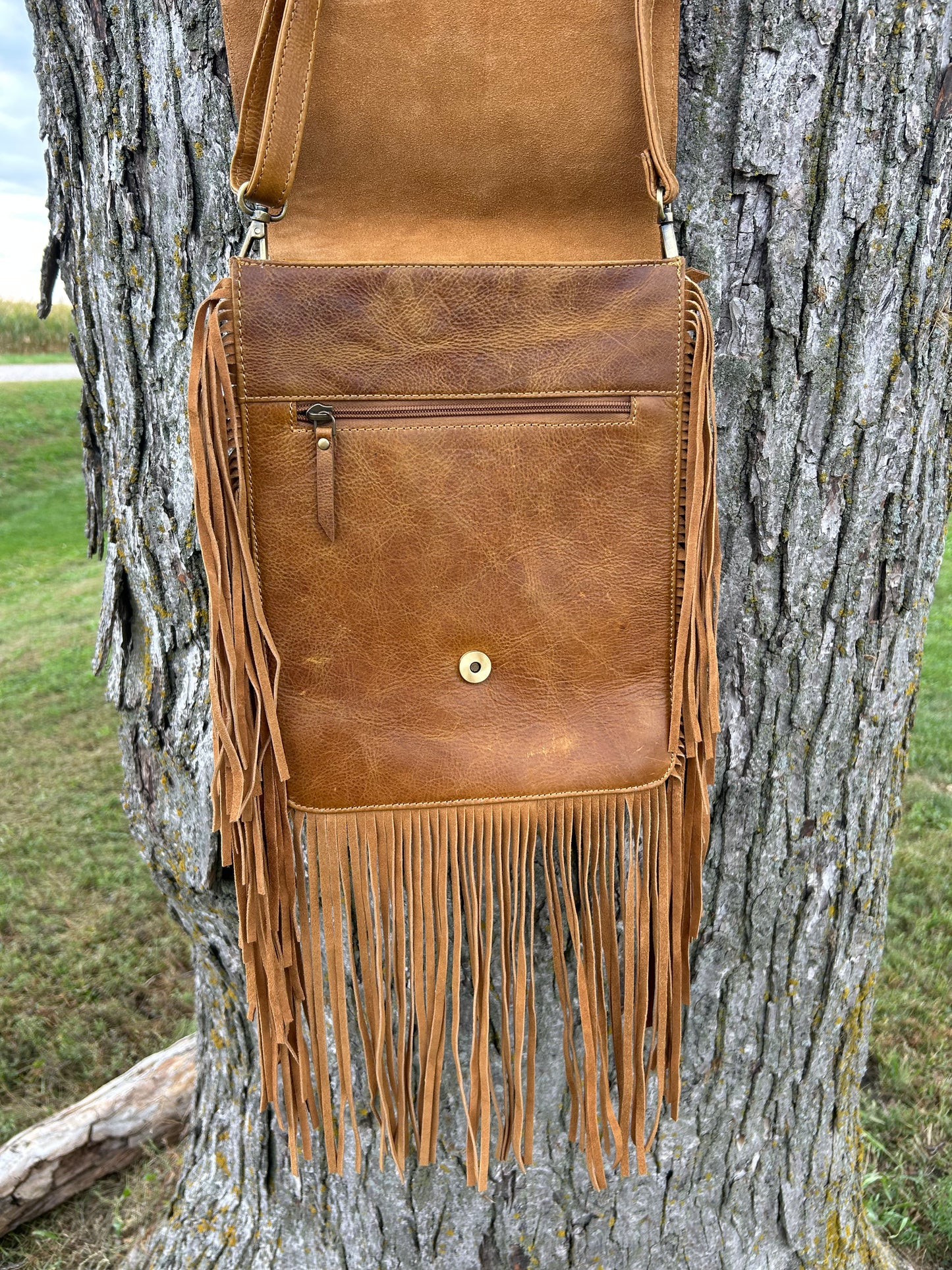Luxury Boho Hand Tooled Cowhide Leather Crossbody ♦️ Free Shipping ♦️