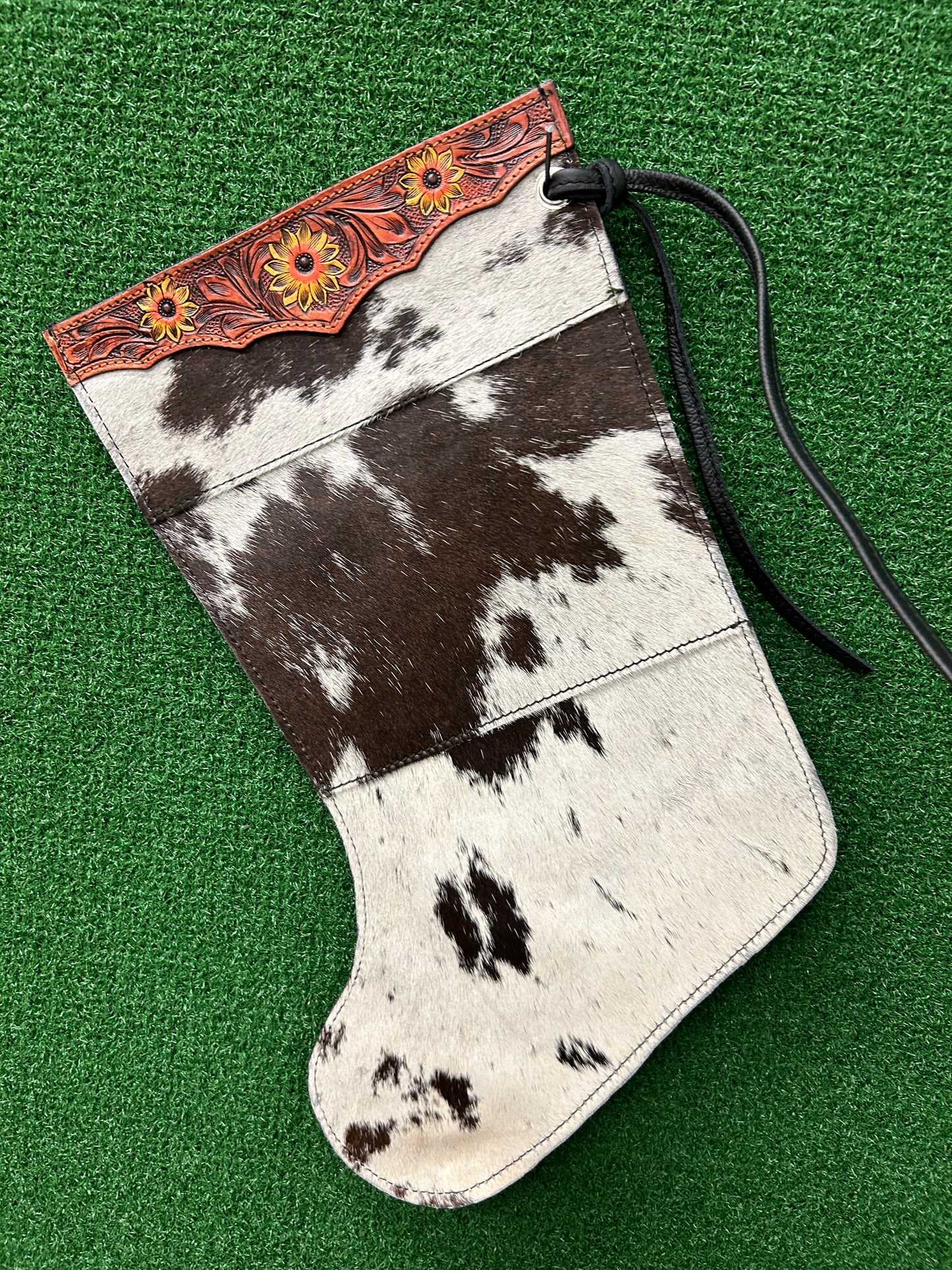 16”Tall 11”Wide Cowhide Christmas Stocking