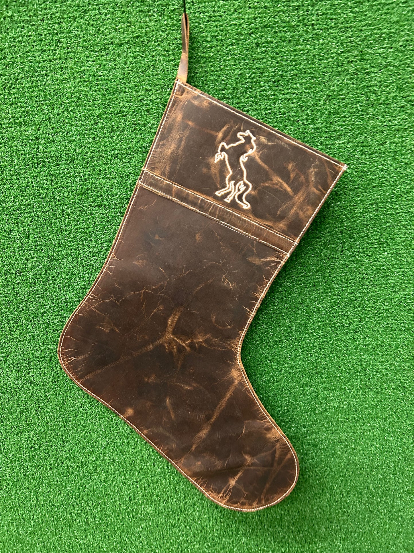 16”Tall 14” Wide All Leather Christmas Stocking