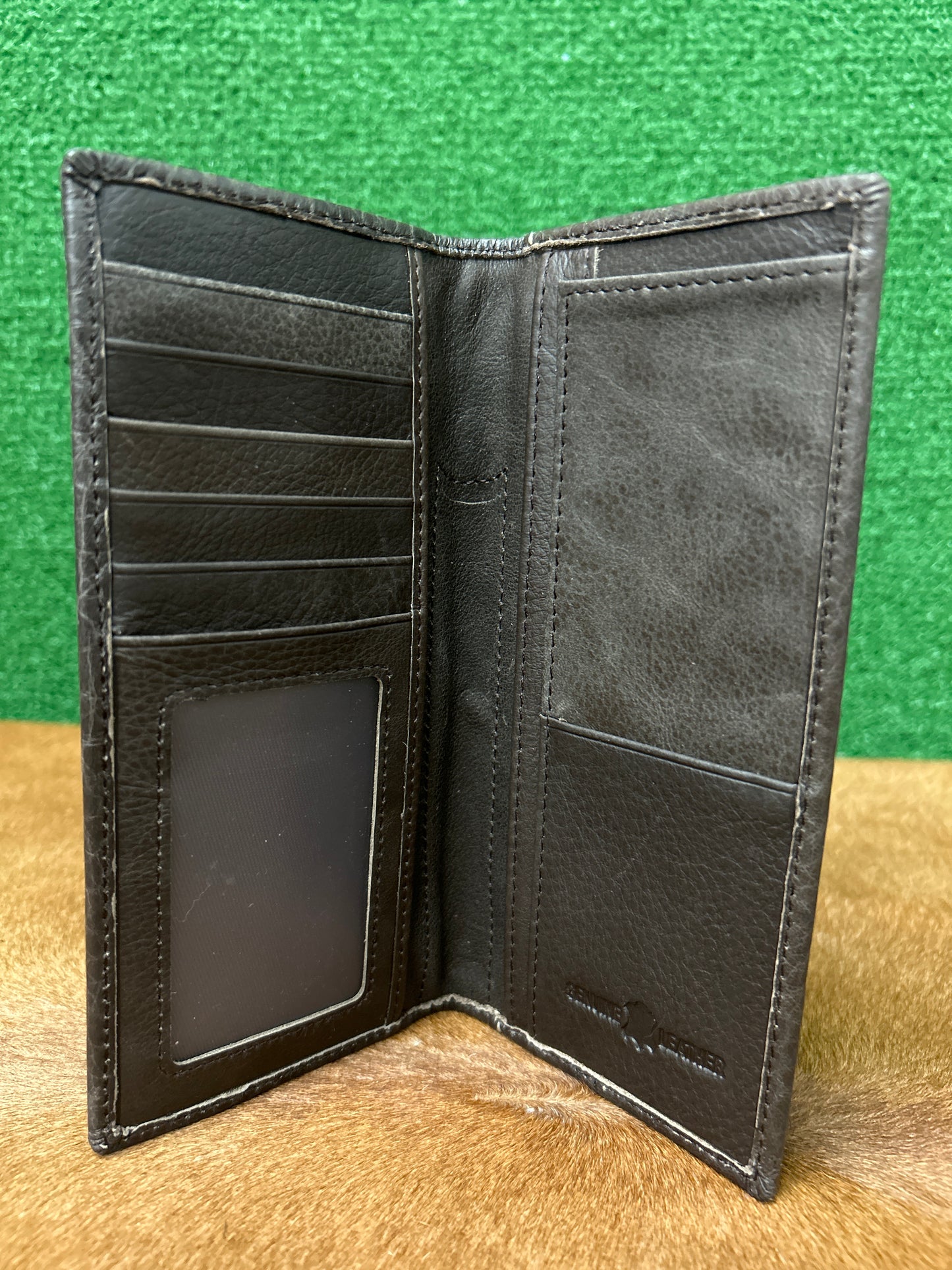 Leather Hair On Hide Check Book