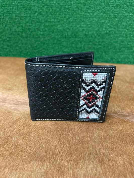 Men’s  Leather Wallet With Embroidery