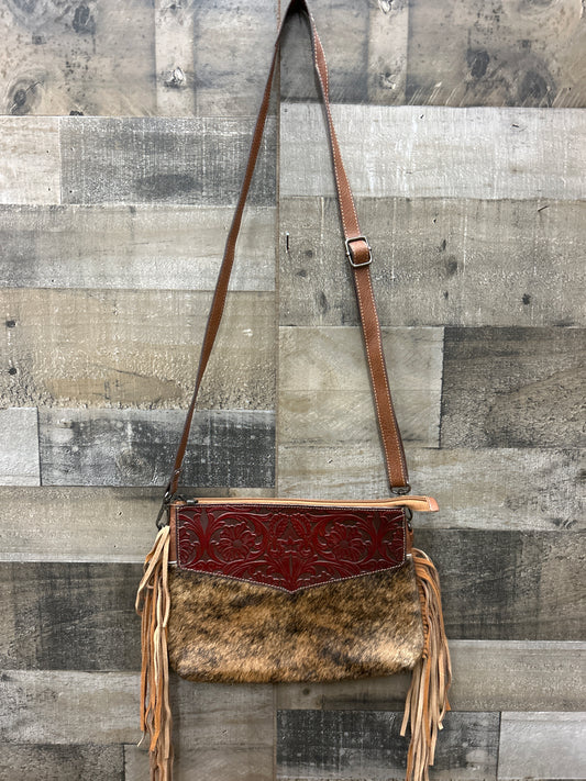 100% Leather With Cowhide Purse 9x11