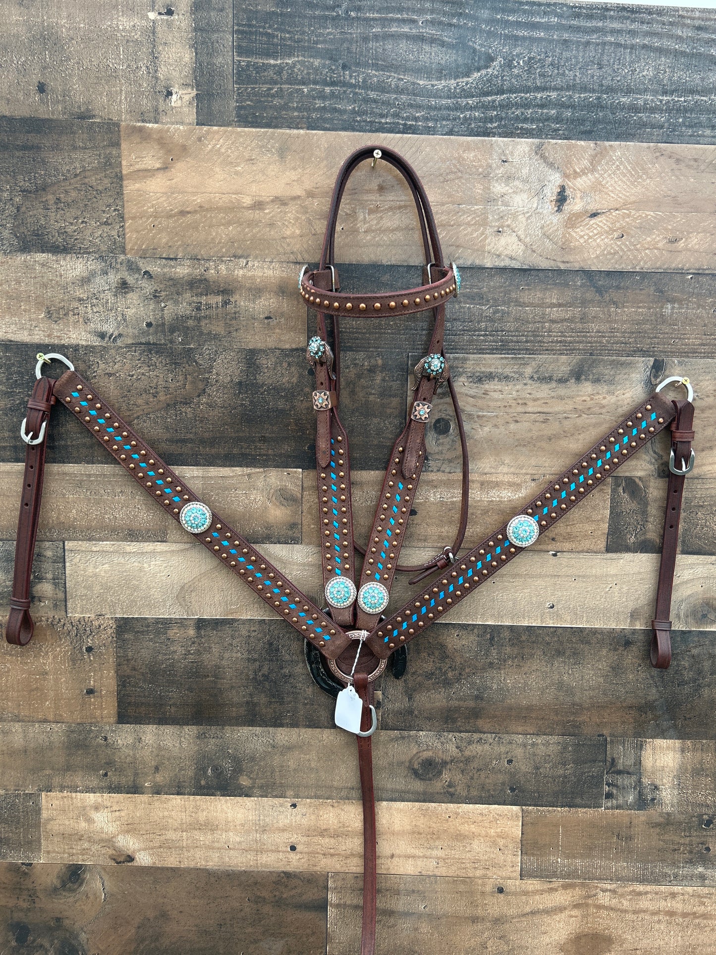 Roughout Leather Tack Set