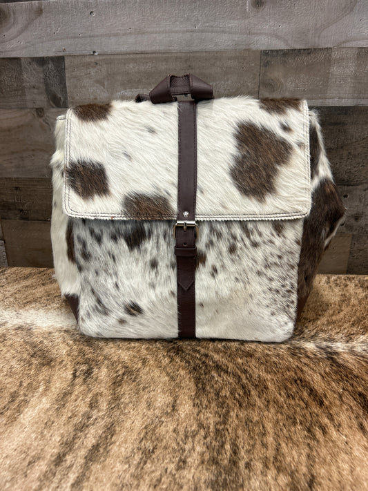 100 % Leather & Cowhide Backpack 13x13x10