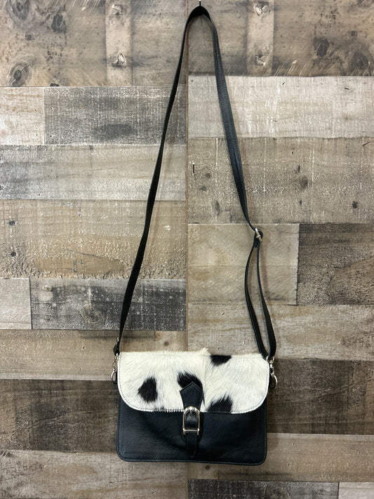 100% Leather With Cowhide 7x10 Purse
L