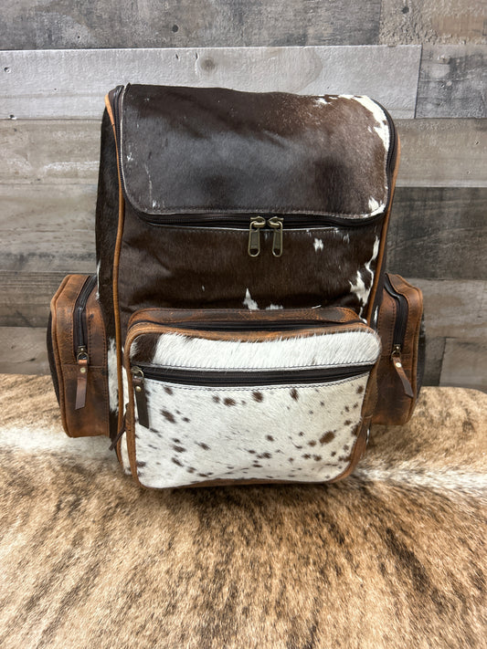100% Leather With Cowhide Backpack With Lots Of Storage 16x16x6