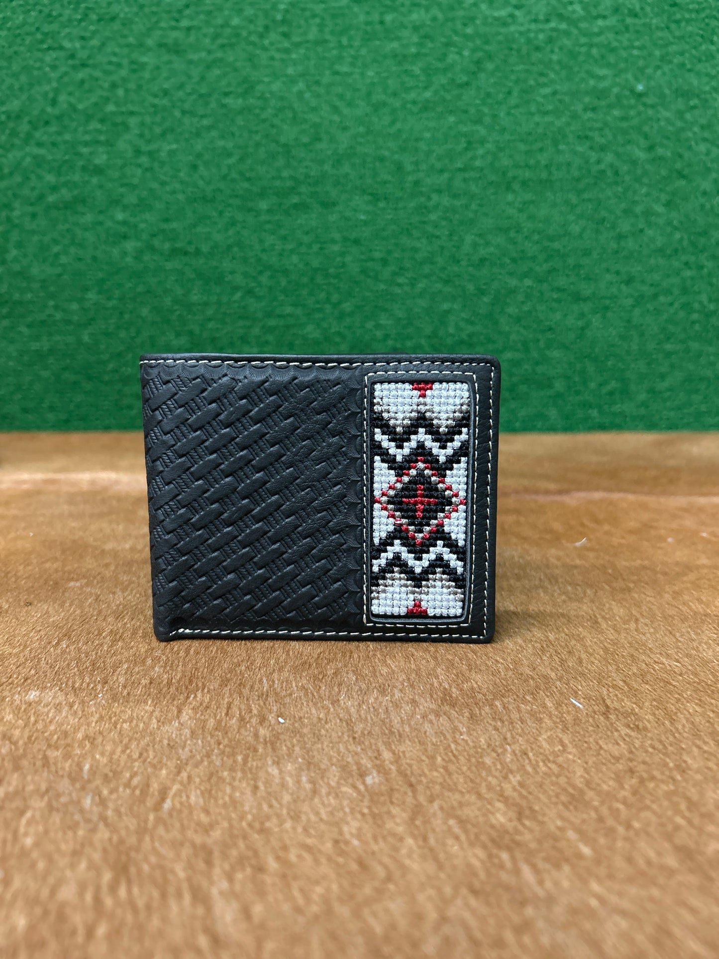 Men’s  Leather Wallet With Embroidery