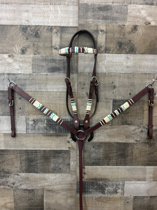 Hot Oiled Tack Set With Rawhide