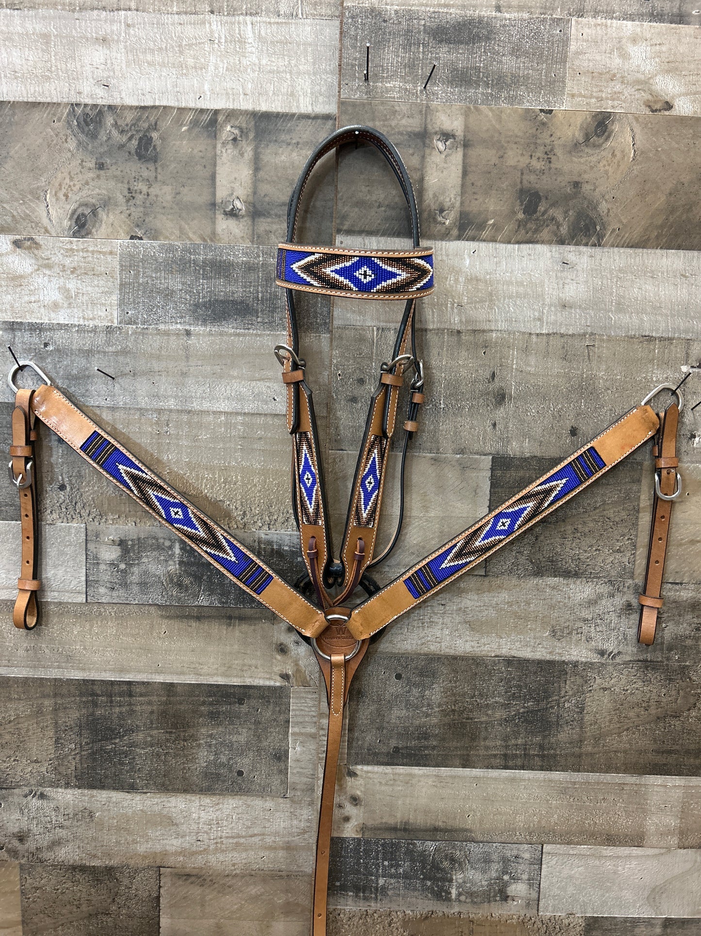 Leather Beaded Tack Set