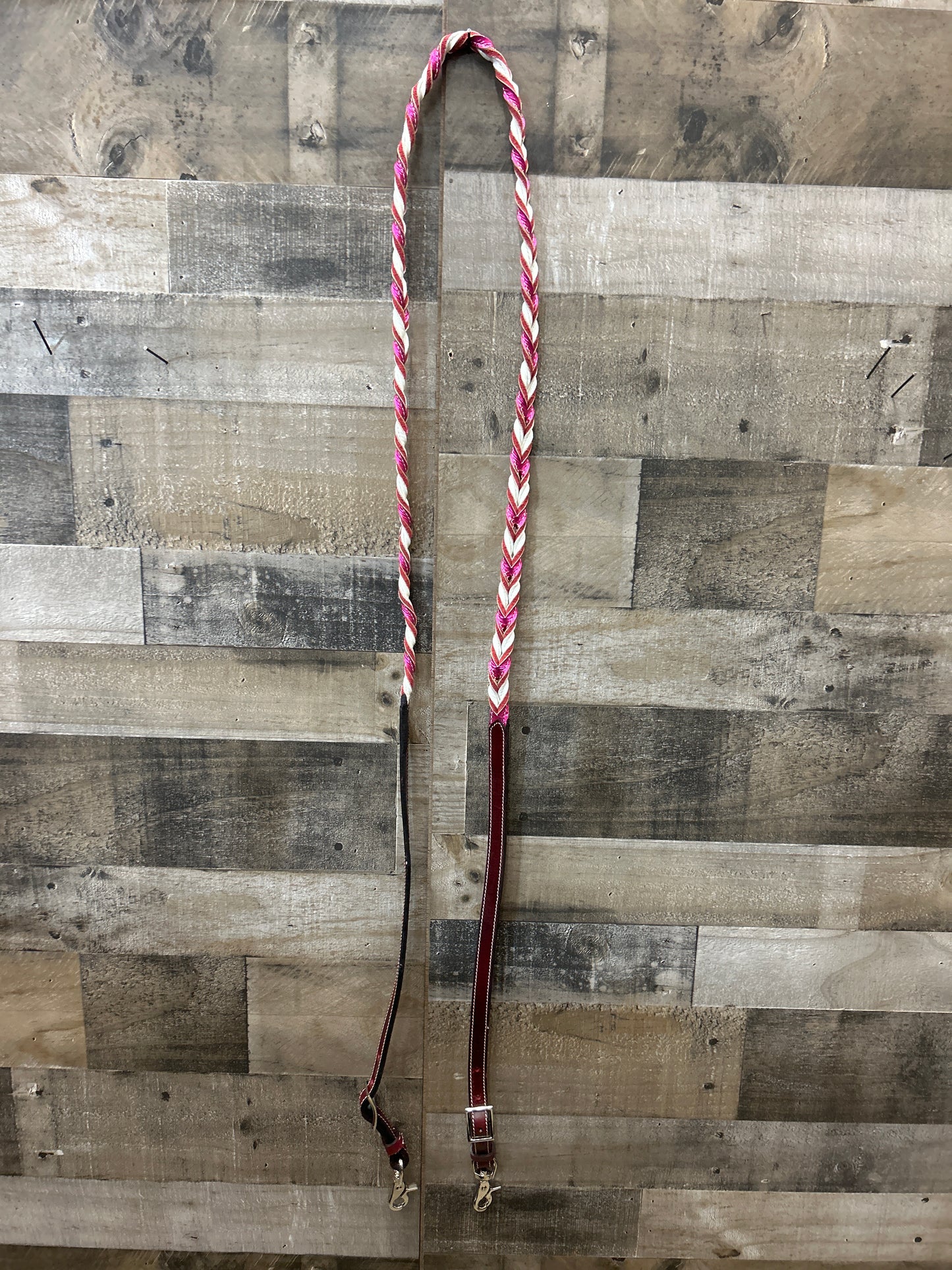 7’ Twisted Full Grain Leather Barrel Reins