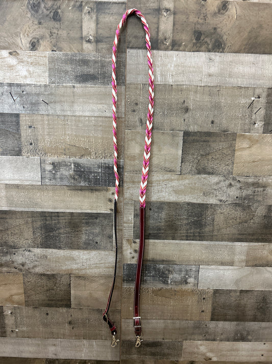 7’ Twisted Full Grain Leather Barrel Reins
