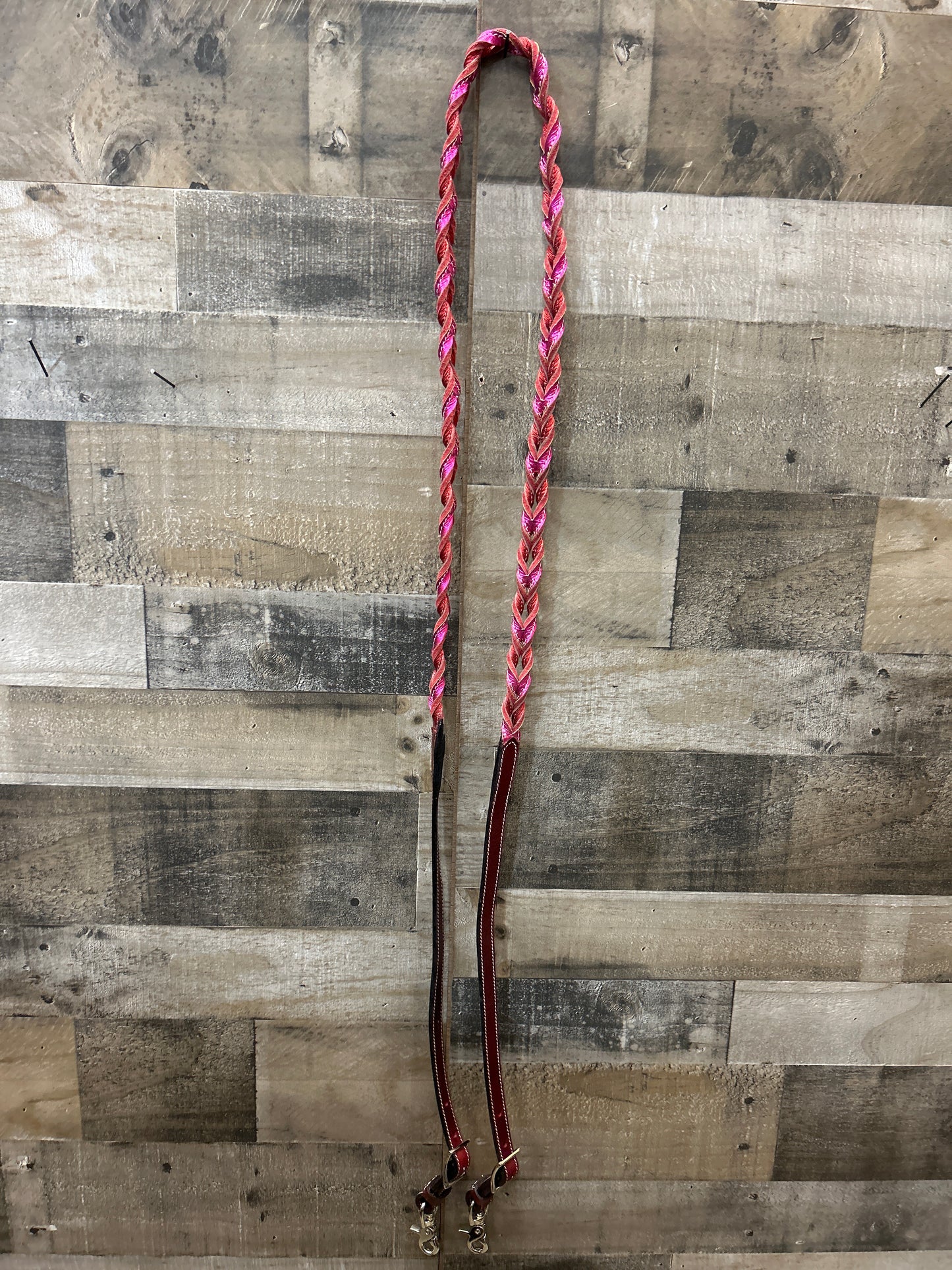 7’ Twisted Full Grain Leather Barrel Reins