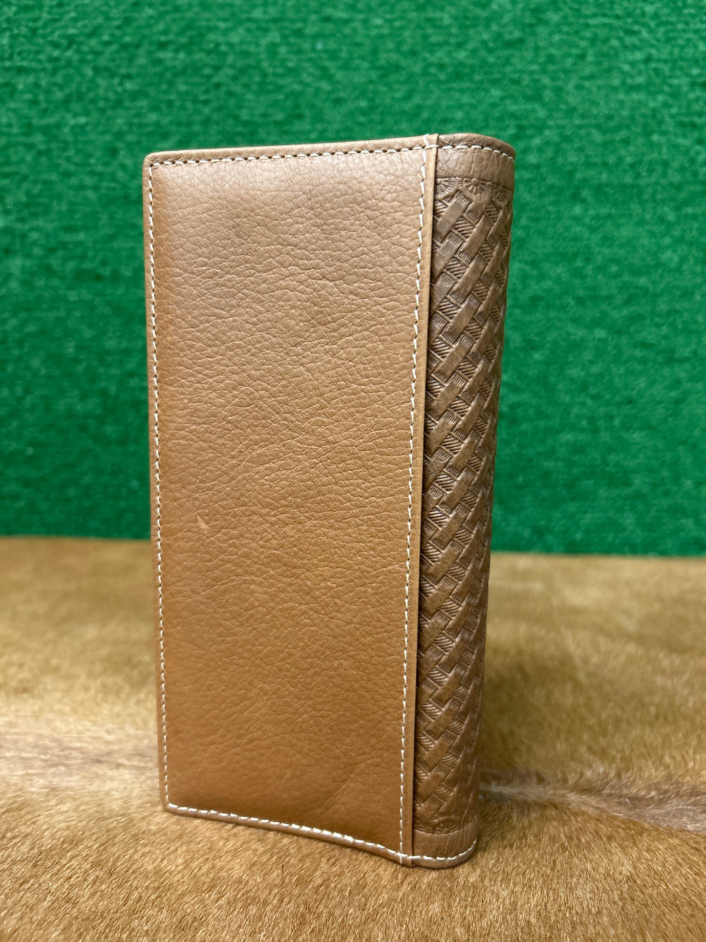 Leather Hair On Hide Check Book