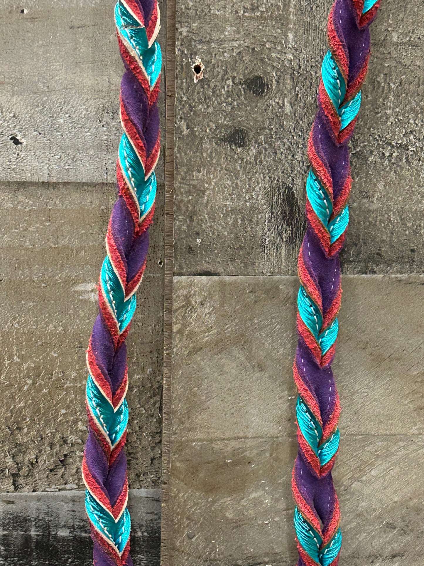 7’ Twisted Full Grain Leather Barrel Reins