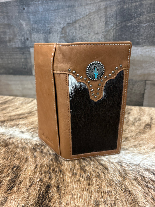 100% Leather With Cowhide 3x7 Wallet