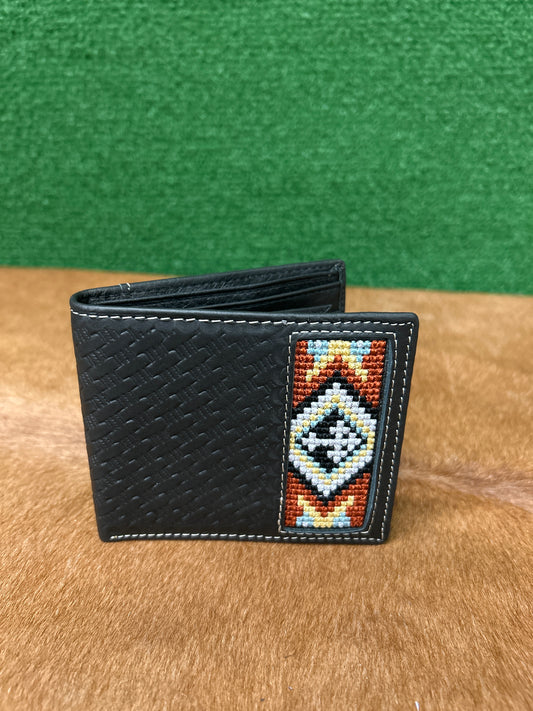 Men’s  Leather Wallet With Embroidery