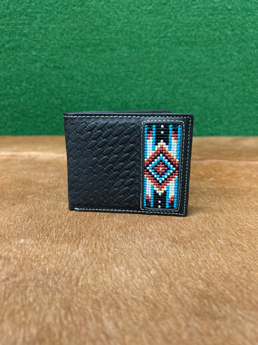 Men’s  Leather Wallet With Embroidery