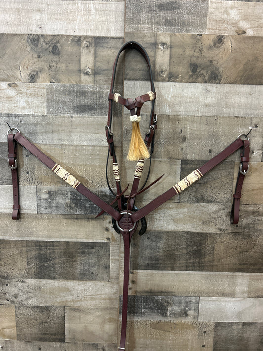 Hot Oiled Tack Set With Rawhide
