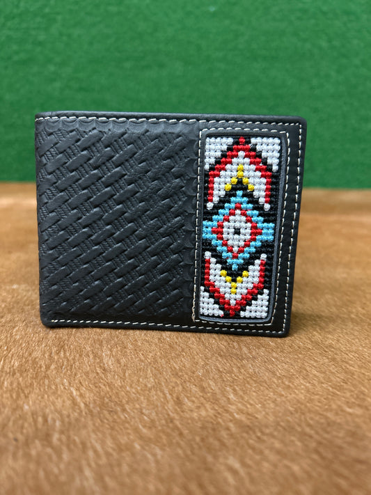 Men’s  Leather Wallet With Embroidery