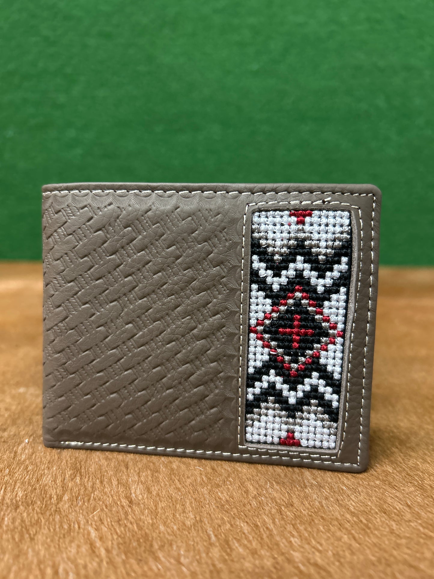 Men’s  Leather Wallet With Embroidery