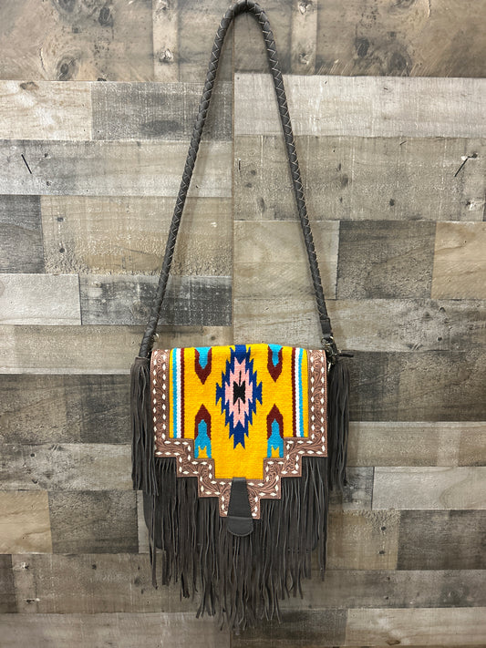 100% Leather with Wool 12x15x3