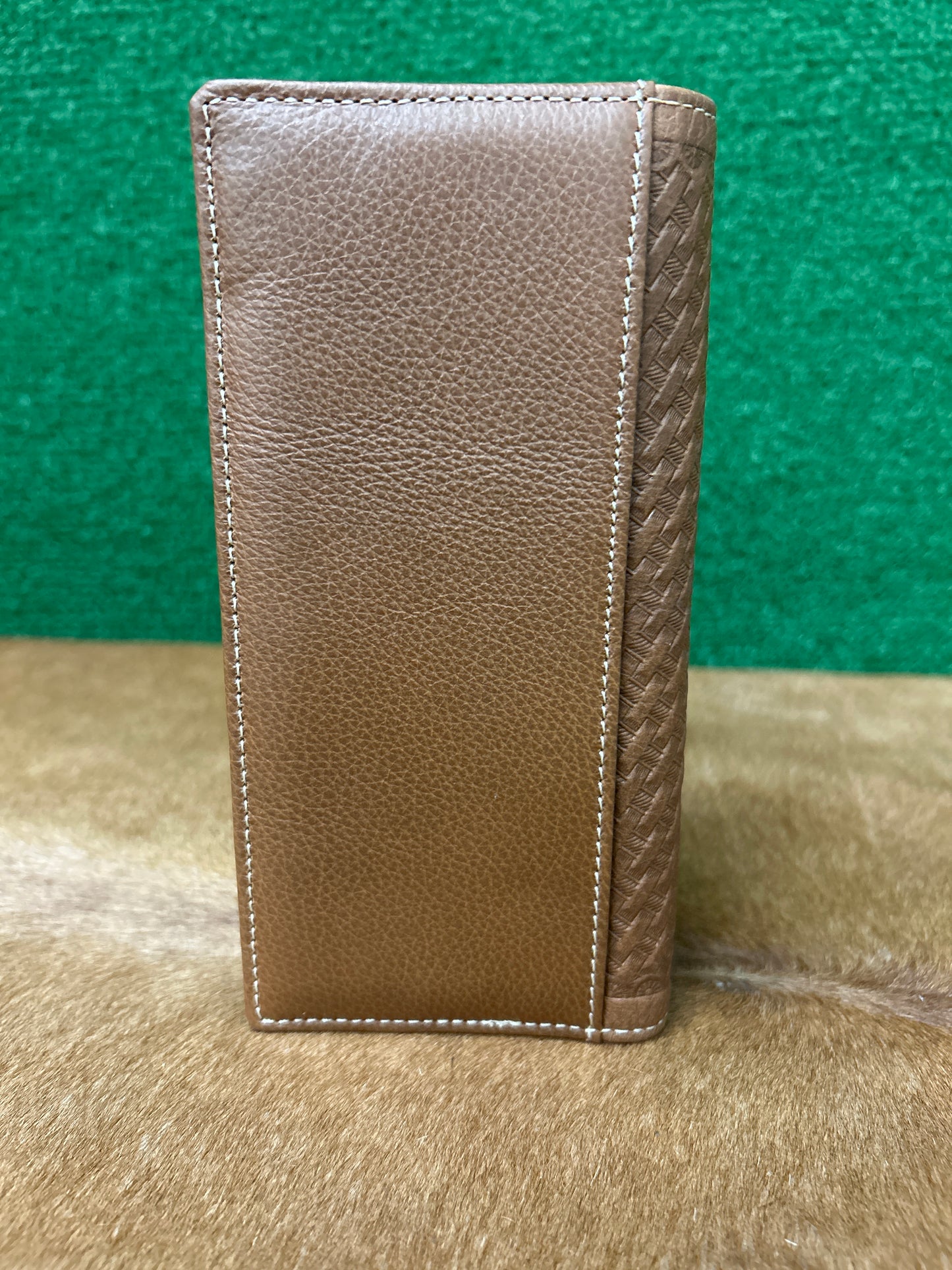 Leather Hair On Hide Check Book