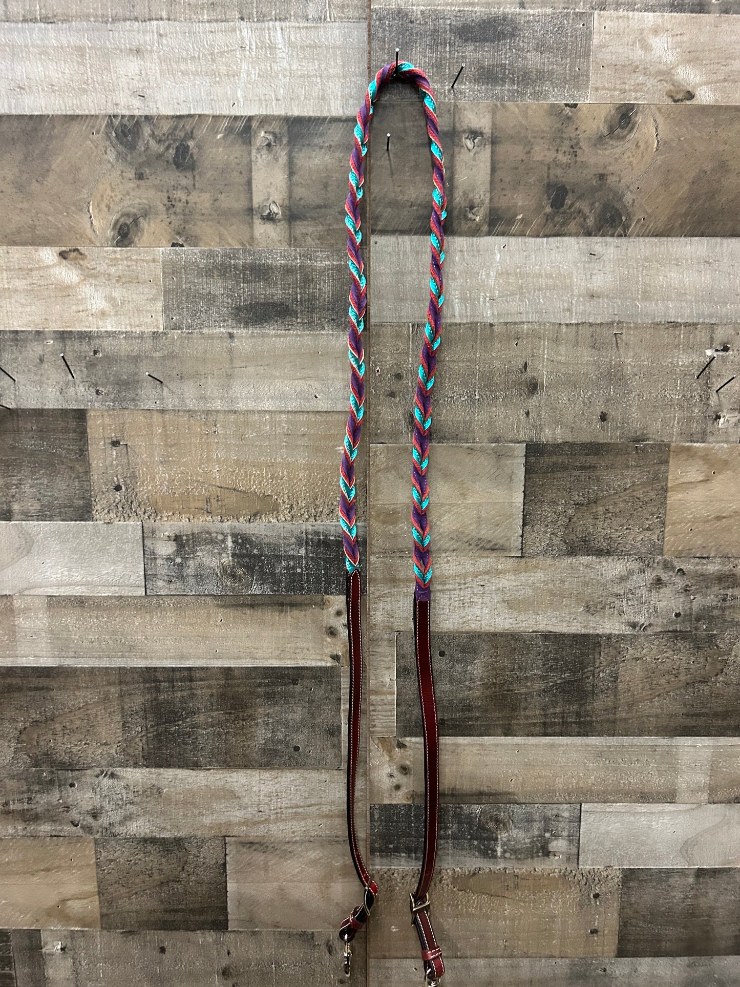 7’ Twisted Full Grain Leather Barrel Reins