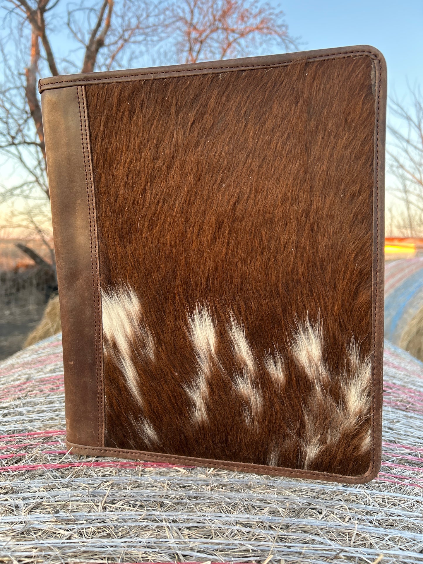 10”x 12.5”  Hair on Hide Leather Portfolio