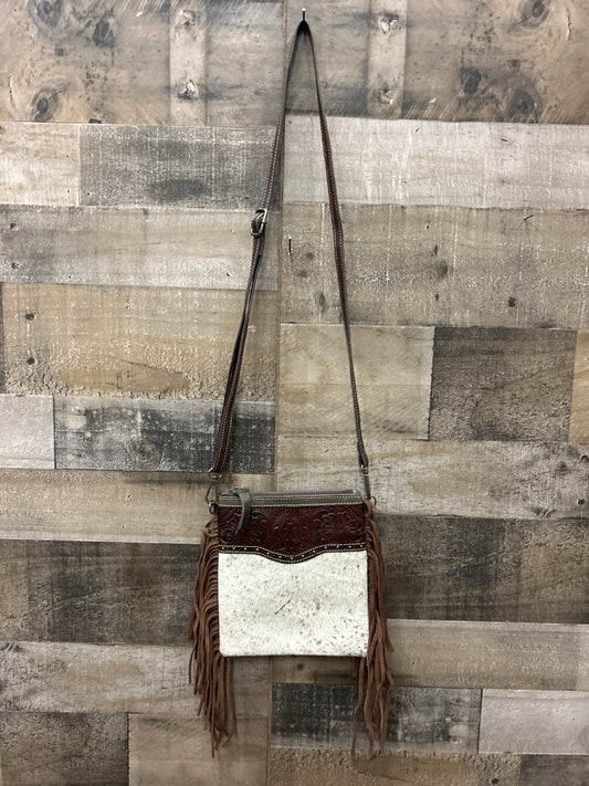 100% Leather With Cowhide Purse 8x8