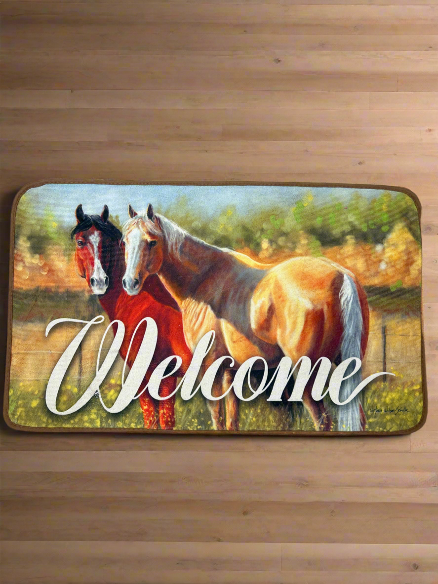 Indoor/Outdoor Welcome Mat 30”x 17.7” Nonslip Backing