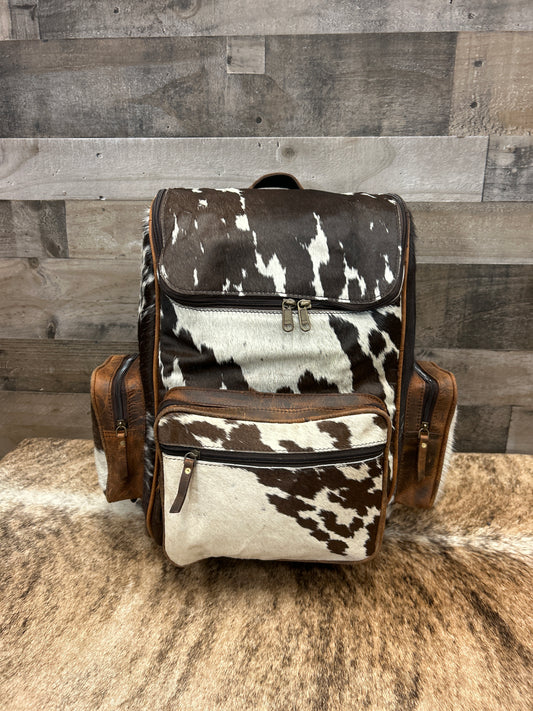 100% Leather With Cowhide Backpack With Lots Of Storage 16x16x6