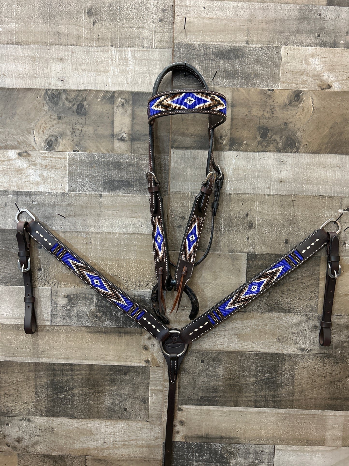 Leather Beaded Tack set